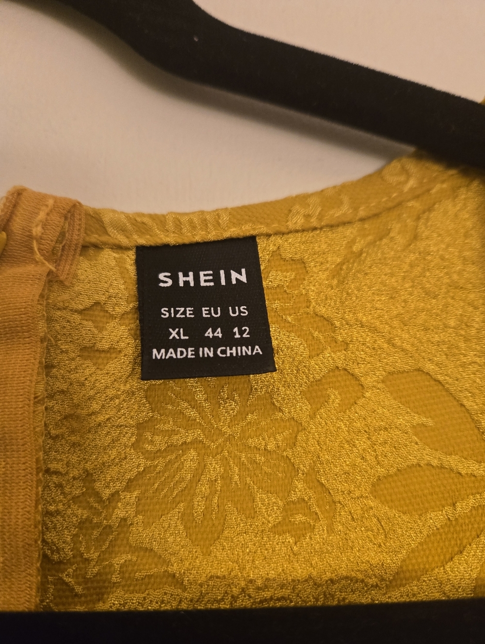 Yellow Floral Embroidered Ruffle-Hem Dress - Picture 2 of 3